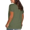 Womens Tops Dressy Casual Short Sleeve Crew Neck Top Summer Solid Color Tops Flowy Loose Fitting Blouses Basic Blouse, Large view 2