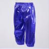 LiiYii Kids Girls Boys Shiny Metallic Dance Pants Modern Jazz Dance Costumes Athletic Leggings Hip Hop Trousers Blue 7-8 Years view 4