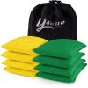 YAADUO Set of 8 Regulation Cornhole Bags Double Sided, Weather Resistant Bean Bags for Cornhole Toss Game, Corn Hole Beans Bags with Tote Bag view 1