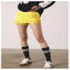 BEAUDRM Women's Y2k Ruffle Shorts Lace Lolita Bloomers Elastic Waist Bow Front Shorts Micro Boyshorts Yellow Large view 2