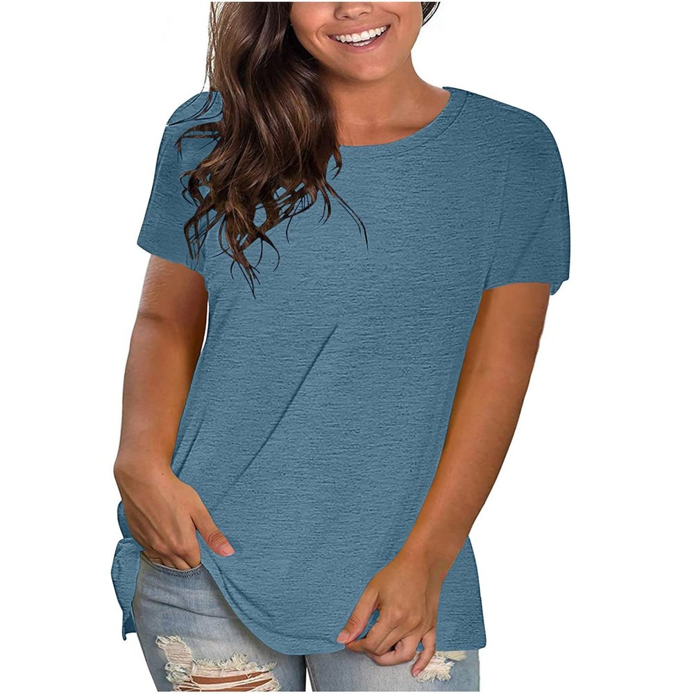 NineFit Basics Basic Tees for Women Womens Tops Loose Fit 2 Pack Womens Fitted Basic T Shirts Short Sleeve Womens Nice Shirts Women Casual Tops Womens Summer Tops Trendy Today 2024, Medium
