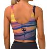 ZLYYXY Women's Sports Bras - U-Racerback Bra Coconut Beach Sunset Hammock Workout Tank Tops with Removable Cups for Running/Yoga/Gym view 3