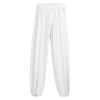 Akklian Men's Lightweight Casual Loose Yoga Pants Elastic Waist Soft Comfy Yoga Harem Pants Workout Joggers Palazzo Pants White view 3