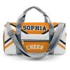 Duffel Backpack Cheer Orange White Cheerleader Waterproof Multifunctional Handbag Gym Yoga Sport with Name Gift view 1