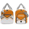 Duffel Backpack Cheer Orange White Cheerleader Waterproof Multifunctional Handbag Gym Yoga Sport with Name Gift view 3