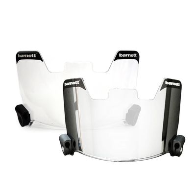 Pack of 2 Barnett Football Eyeshields/Visors (Clear+Chrome)