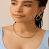 PAVOI 14K Yellow Gold Plated Chunky Snake Chain Necklace for Women | Designer Inspired Necklace | 5 Millimeters Wide Chain view 3