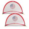 Porayhut Pop up Soccer Net Goalfor Kid Set of 2 Portable 210D Oxford with Extra Stakes Fun for Backyard and Soccer Training Net (United States Flag Pattern) view 1