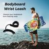 GYMAX Body Boards for Beach, 33"/37"/41" Body Board with EPS Foam Core, Crescent Tail, Dual Channel & Wrist Leash, Lightweight Bodyboard for Kids, Youth, Adults (Whirlpool, 41inch) view 2