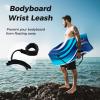GYMAX Body Boards for Beach, 33"/37"/41" Body Board with EPS Foam Core, Crescent Tail, Dual Channel & Wrist Leash, Lightweight Bodyboard for Kids, Youth, Adults (Blue Wave, 37inch) view 4
