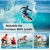 GYMAX Body Boards for Beach, 33"/37"/41" Body Board with EPS Foam Core, Crescent Tail, Dual Channel & Wrist Leash, Lightweight Bodyboard for Kids, Youth, Adults view 4