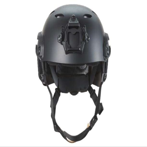 GoldenBall FMA Fast SF Tactical Airsoft Helmet w/Half Mask Attachment - Medium Size-Large Size (Black, Medium)