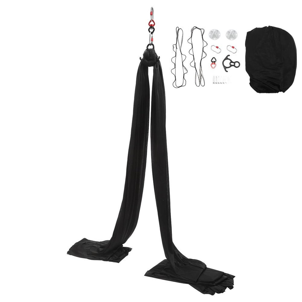 NAIXING 10m / 32Ft Aerial Silks Plolyester Strap Equipment Aerial Yoga Swing Set Hammock Practice Kit Aerail Dance for Acrobatic Flying Yoga Aearial Dance Arts,440.92lbs