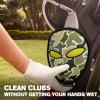 GOLDALIENS Golf Club Cleaner & Ball Cleaning Bag,Original Three-Layer Fabric Waterproof Technology,Golfer's Ultimate Green Clean Scrub Equipment Accessories,Removable Clips to Support Machine Washing view 3