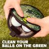 GOLDALIENS Golf Club Cleaner & Ball Cleaning Bag,Original Three-Layer Fabric Waterproof Technology,Golfer's Ultimate Green Clean Scrub Equipment Accessories,Removable Clips to Support Machine Washing view 4