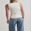 DRAHANCE Women's Solid Vest Sleeveless 4 Button V Neck Waistcoat Casual Office Crop Top Grey view 2