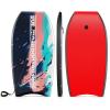 Goplus 41''/37''/33'' Lightweight Body Board for Beach, Surf Board with EPS Core, XPE Deck, HDPE Slick Bottom, Wrist Leash, Bodyboard for Kids Adults Surfing (Black+Pink+Blue, 41 Inches) view 1