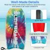 Goplus 41''/37''/33'' Lightweight Body Board for Beach, Surf Board with EPS Core, XPE Deck, HDPE Slick Bottom, Wrist Leash, Bodyboard for Kids Adults Surfing (Rainbow Ink, 41 Inches) view 4