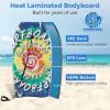 Goplus 41''/37''/33'' Lightweight Body Board for Beach, Surf Board with EPS Core, XPE Deck, HDPE Slick Bottom, Wrist Leash, Bodyboard for Kids Adults Surfing (Rainbow Vortex, 41 Inches) view 3