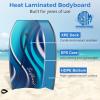 Goplus 41''/37''/33'' Lightweight Body Board for Beach, Surf Board with EPS Core, XPE Deck, HDPE Slick Bottom, Wrist Leash, Bodyboard for Kids Adults Surfing (Blue Wave, 37 Inches) view 4
