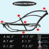 MICARGI Bronco Pro 26-in Stretch Cruiser Bike Frame,Hi-Ten Steel Frmae Suitable for Coast Brakes, Disc Brakes & 7-Speed Braking Systems(Black) view 3