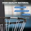 GYMAX Basketball Rim, 15/18 inch Basketball Rim Replacement with All-Weather Net, Basketball Hoop Replacement Rim Outdoor/Indoor for Wall Door Mounted (Black, 15") view 3