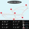 MICARGI Bronco Pro 26-in Stretch Cruiser Bike Frame,Hi-Ten Steel Frmae Suitable for Coast Brakes, Disc Brakes & 7-Speed Braking Systems(Red) view 3