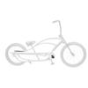 MICARGI Bronco Pro 26-in Stretch Cruiser Bike Frame,Hi-Ten Steel Frmae Suitable for Coast Brakes, Disc Brakes & 7-Speed Braking Systems(Red) view 4