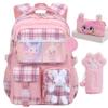 KBGPW Cute Girls Backpack,Rabbit Kids School Backpack with Pencil Case, Elementary School Bag for Girls 5-10 Year Old (Pink-16.5inch) view 1