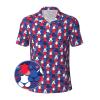 4th of July Flag of America Golf Shirts for Men, Funny Golf Polo Moisture Wicking Dry Fit Short Sleeve view 1