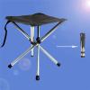 Generic Fishing Folding Chair New Stainless Steel Folding Sofa Outdoor Portable Telescopic Stool Camping Fishing Chair Telescopic Folding Chair Portable(Size:Small), Black view 4