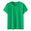 NineFit Basics Womens Tops Dressy Casual Short Sleeve Crew Neck Top Summer Solid Color Tops Flowy Loose Fitting Blouses Basic Blouse, Large view 3