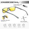 ANYLUV Polarized Sunglasses for Men Rectangular Classic Al-Mg Metal Frame Sun Glasses Mens Sunglasses with UV Protection view 4