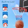 Goplus 18/15 Replacement Basketball Rim, Wall Door Mounted Basketball Hoop with All Weather Net, Indoor Outdoor Hanging Basketball Rim Goal Outside (18 Inches, Orange) view 2
