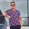 4th of July Flag of America Golf Shirts for Men, Funny Golf Polo Moisture Wicking Dry Fit Short Sleeve view 3