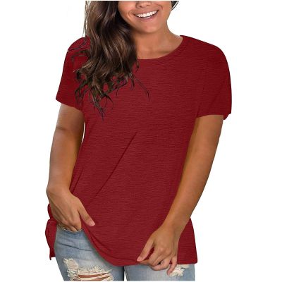 NineFit Basics Neutral Tops for Women 2 Pack Womens Basic T Shirts Fitted Camisa para Mujer Women's Loose Short T-Shirt Womens Business Professional Outfits Textured Tops for Women Today 2024, Medium