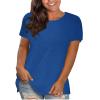 NineFit Basics T-Shirt Women Misses Tops Womens Tops Basics Solid T Shirts for Women Summer Shirts for Women 2024 Business Casual Clothes for Women Today 2024, 5X-Large view 2