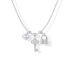 PAVOI Rhodium Plated Cute Cubic Zirconia Pendant Necklaces with Charms Set, Hypoallergenic Adjustable Chain Dainty Gold Charm Necklace for Women, Trendy Flower Butterfly Baguette Pendant Gift view 1