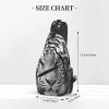 Black White Tiger Sling Bag Backpack For Men Cross Chest Bag Crossbody Shoulder Bag Travel Hiking Daypack view 3