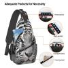 Black White Tiger Sling Bag Backpack For Men Cross Chest Bag Crossbody Shoulder Bag Travel Hiking Daypack view 4