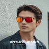 ANYLUV Polarized Sunglasses for Men Rectangular Classic Al-Mg Metal Frame Sun Glasses Mens Sunglasses with UV Protection view 2