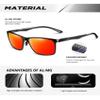 ANYLUV Polarized Sunglasses for Men Rectangular Classic Al-Mg Metal Frame Sun Glasses Mens Sunglasses with UV Protection view 3
