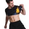 Vuirrm Sauna Vest for Men, Workout Tank Top for Men, Men's Heat Trapping Sweat Compression Vest Short Sleeve Sauna Shirt with Zipper,S/M,Black view 1