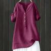 Order Where is Order My Pending Orders to Be Delivered Womens Cotton Shirts Womens White Linen Button Down Shirt Organic Cotton Long Sleeve Shirt Women Women Summer Tops 2024 view 2