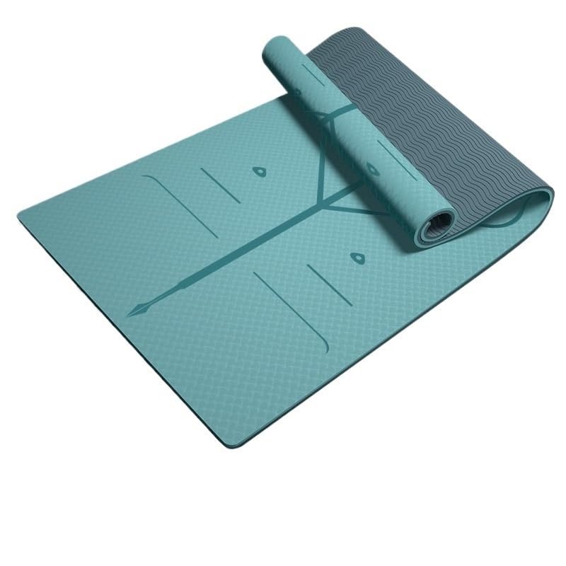 ADMXGYQD Widened tpe yoga mat Thickened non-slip fitness mat Soundproof jump rope floor mat home dance mat(Color:01,Size:183 * 80 * 0.6cm)