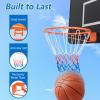 Goplus 18/15 Replacement Basketball Rim, Wall Door Mounted Basketball Hoop with All Weather Net, Indoor Outdoor Hanging Basketball Rim Goal Outside (15 Inches, Orange) view 2