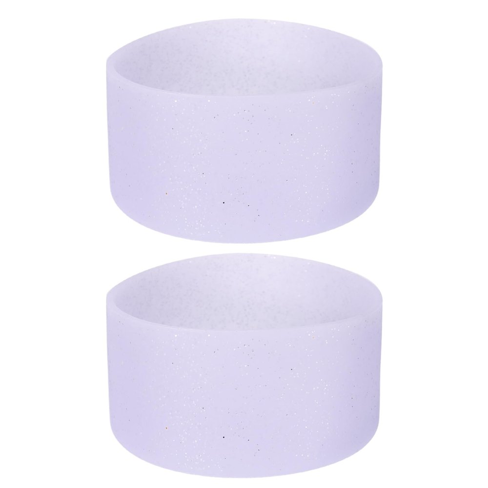 uxcell 2pcs Silicone Boot Sleeve for Water Bottles Bottom Diameter of 2.84-3", Silicone Water Bottle Bottom Sleeve for Tumbler, Non-Slip Protector Sleeve Cover Boot, Purple