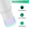 uxcell 2pcs Silicone Boot Sleeve for Water Bottles Bottom Diameter of 2.84-3", Silicone Water Bottle Bottom Sleeve for Tumbler, Non-Slip Protector Sleeve Cover Boot, Purple view 3