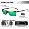 ANYLUV Polarized Sunglasses for Men Rectangular Classic Al-Mg Metal Frame Sun Glasses Mens Sunglasses with UV Protection view 3