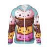 HJBNW Cute Colorful Donuts Sun Protection Hoodie Jacket Full Zip UPF 50+ Long Sleeve Sun Shirt with Pocket Outdoor, Large, Black view 1